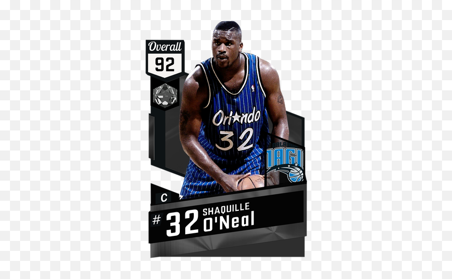 95 Shaquille Oneal - Nba My Team Cards Png,Shaq Png
