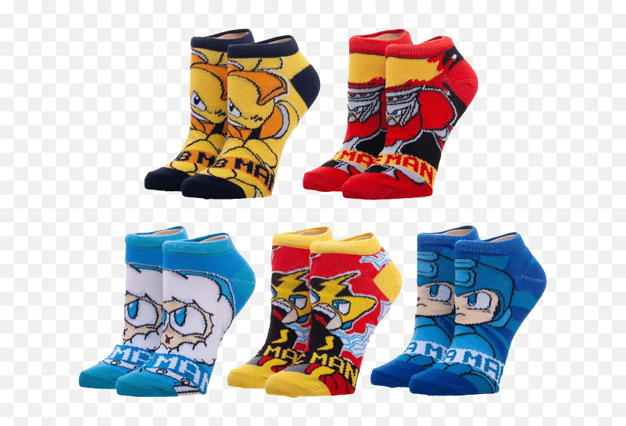 Mega Man Ankle Socks Retro Fighters - Mega Man Socks Png,Mega Man Transparent