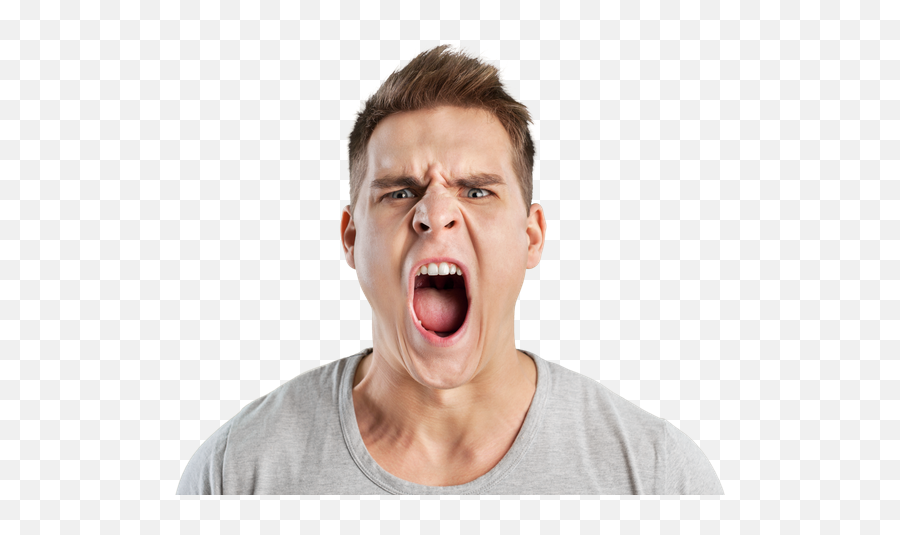 Yawn Png Images - Free Png Library Angry Man Screaming Man,Angry Face Png
