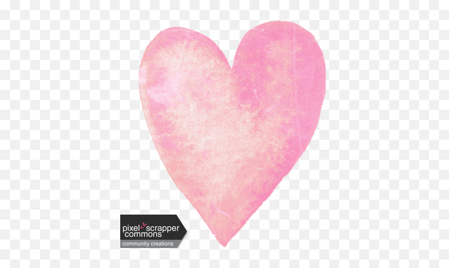 Lovely Pink Watercolor Heart Graphic - Heart Png,Watercolor Heart Png