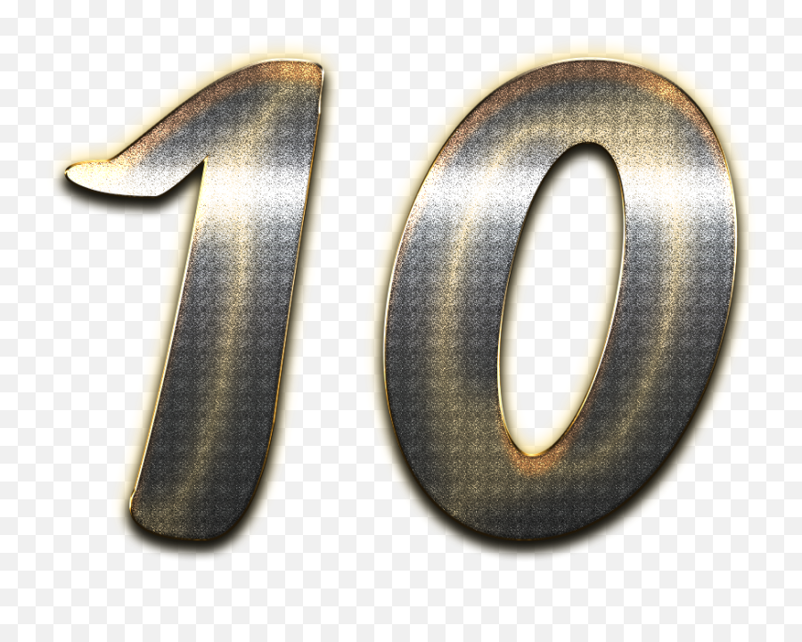 10 Number Style Png - Number 10 Png,Number 10 Png