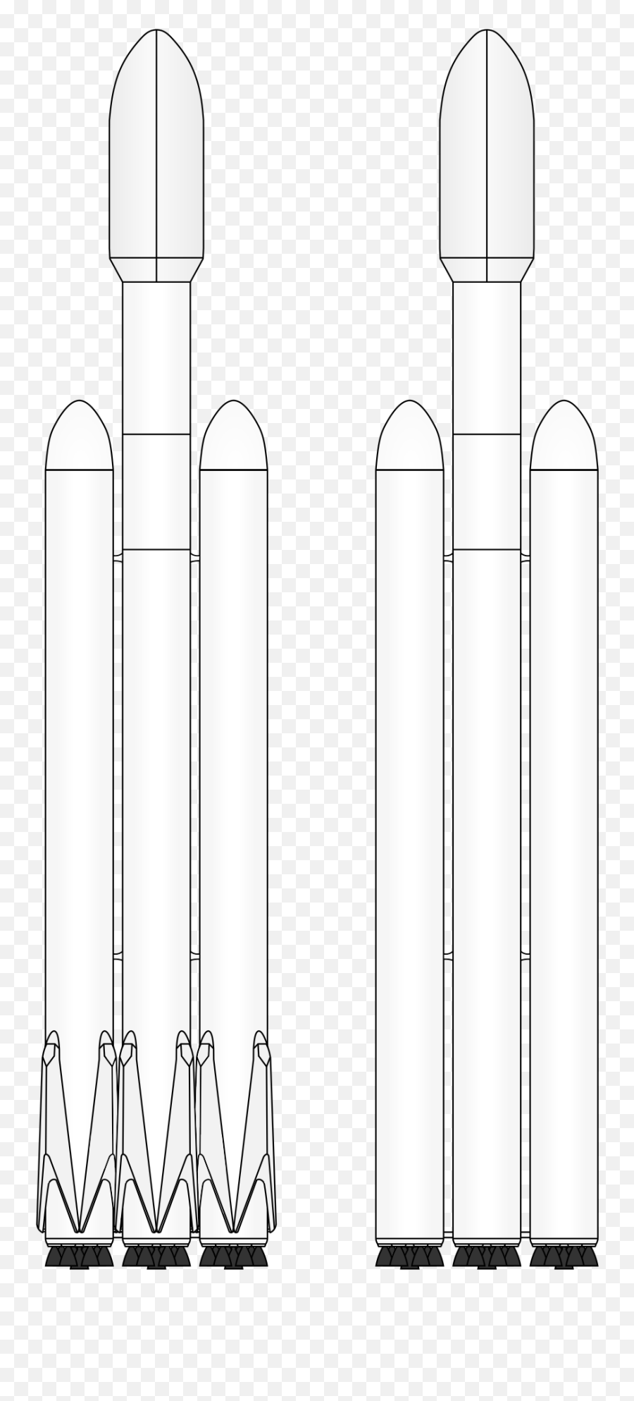 Falcon Heavy Drawing - Cylinder Png,Heavy Png