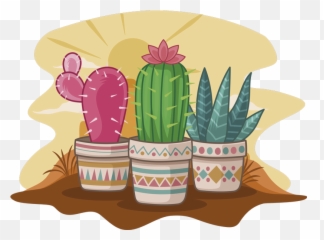 Cactus Desert Plant Wall Sticker - Cuadros Coloridos png