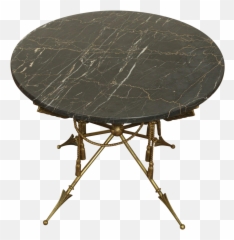 Vintage Italian Neo - Classical Regency Style Brass Crossed Arrows Round Marble Top Coffee Table Outdoor png
