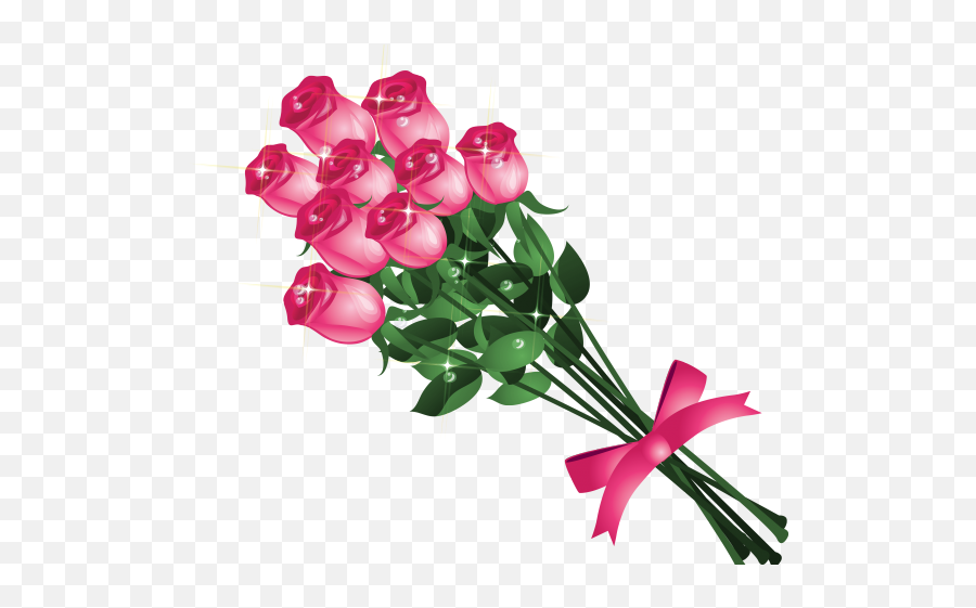 Download Pink Rose Clipart Wallpaper - Bouquet Of Roses Png Clipart Flower Bouquet Png,Rose Vector Png
