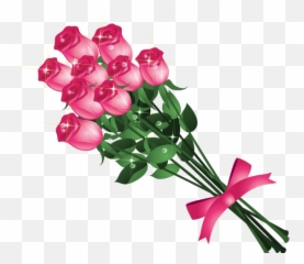 Download Pink Rose Clipart Wallpaper - Bouquet Of Roses Png Clipart Flower Bouquet Png,Rose Vector Png