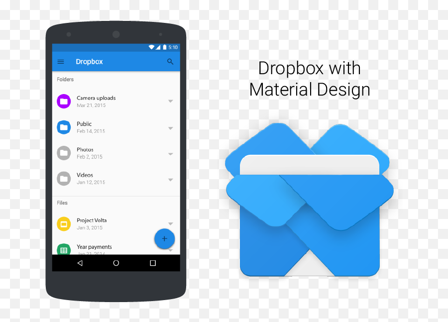 Dropbox Material Concept - Uplabs Png,Dropvbox Icon