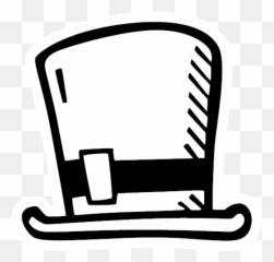 Fashion Hat Style Top Icon - New Years Hand Drawn Sticker png