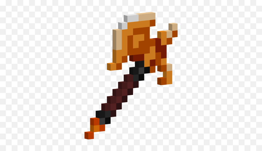 Minecraft Dungeons Melee Weapons Ranged Artifacts - Golden Axe Pixel Art Minecraft Png,16x16 Spear Icon