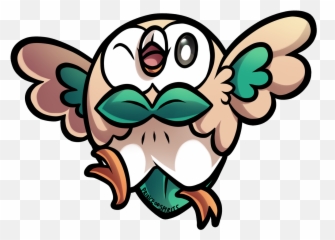 Magical - bean Pokemon Rowlet Sticker png