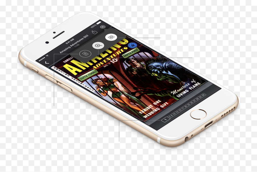 Icomics - The Comic Reader For Ios Isometric Mobile Phone Png,Comixology Icon