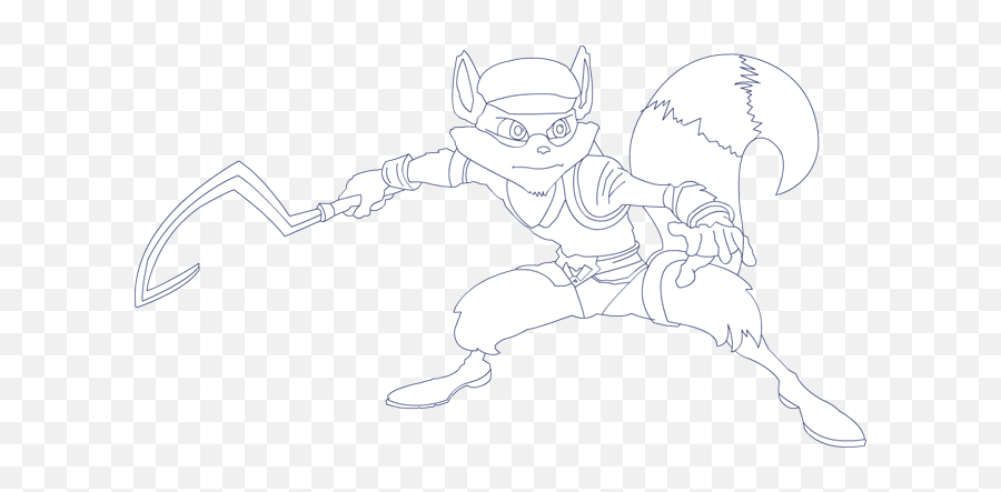 Here Is Sly Cooper And His Template - Cartoon Png,Sly Cooper Png