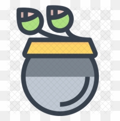 Monk Bowl Icon Of Colored Outline Style - png