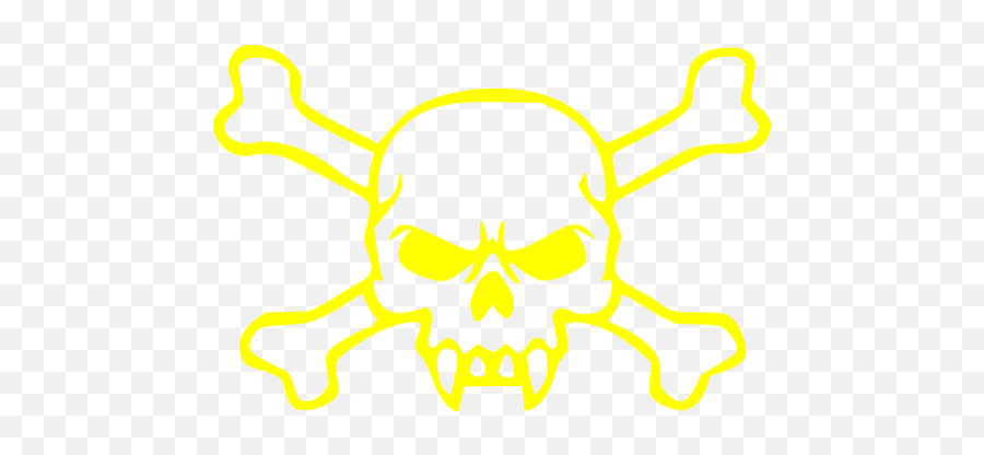 Yellow Skull 60 Icon - Free Yellow Skull Icons Triple Threat Skull Logo Png,Vampire Skull Icon
