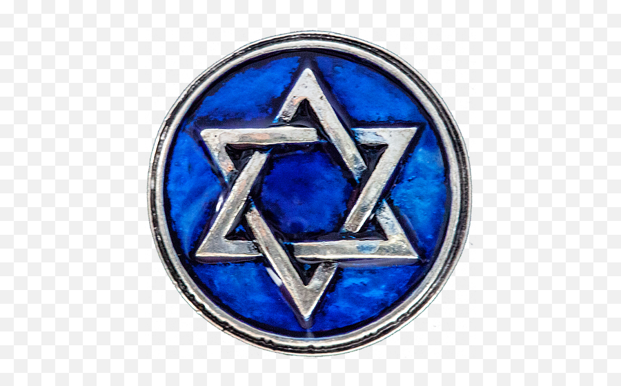 20mm Hanukkah Silver Star Of David With Blue Background Snap Charm - Jewish Symbols Png,Star Of David Transparent