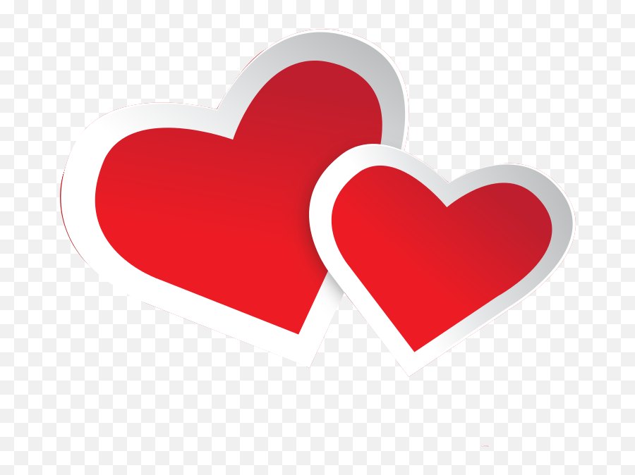 Two Heart Png Red Color Transparent Without Background Image - Transparent Background Two Heart,Heart Image Png