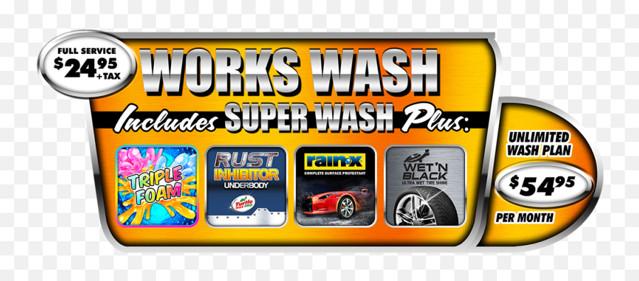 Car Wash Menu For Long Branch Nj - Supercar Png,Car Wash Png