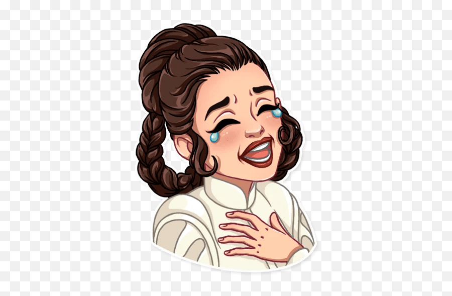 Princess Leiau201d Stickers Set For Telegram - Leia Star Wars Stickers Whatsapp Png,Leia Png