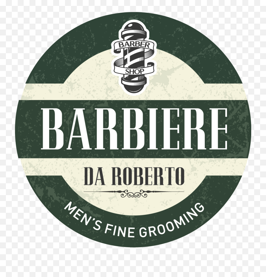 Download Barber Shop Logo - Label Png Image With No Barbiere Da Roberto,Barber Shop Logo