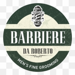 Download Barber Shop Logo - Label PNG Image with No Barbiere Da Roberto