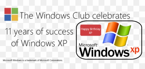 Windows Xp Completes 11 Years Of Success - Electric Blue png