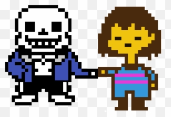Pixilart - Sans X Frisk Holding Hands By Furrybiscut Sans Undertale Sprite Png,Frisk Png