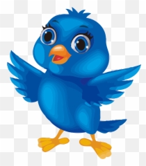 Blue Bird Image Cartoon Clipart Png - Hd