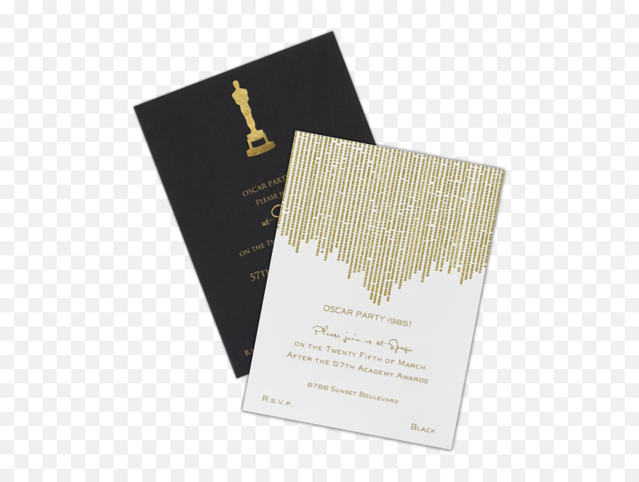 15 Cool Oscar Party Invitations 2 - Oscars Invitations Png,Academy Awards Logo