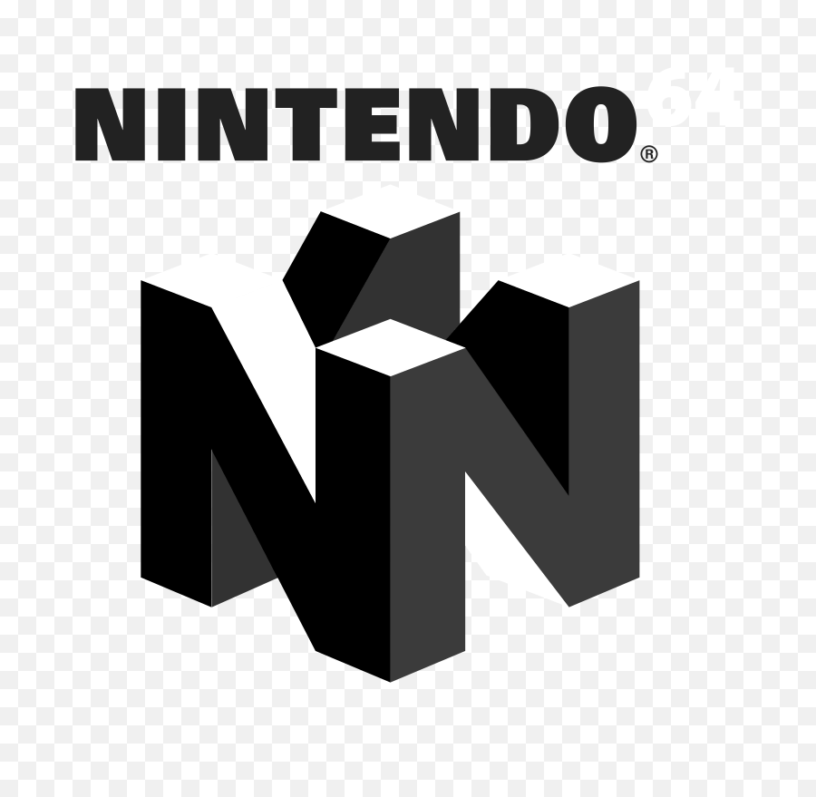 Download N64 Logo Black And White - Nintendo 64 Logo Transparent Black Png,Nintendo Logo Transparent