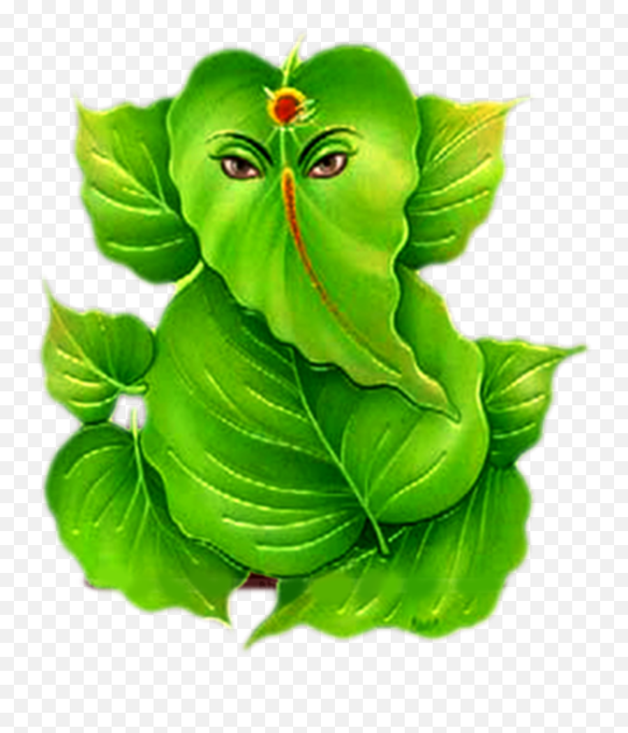 Hindu God Ganesha Png Images Photos Pics Hd - Leaf Vinayagar Green Ganesh  Ji Png,Ganesha Png - free transparent png images 