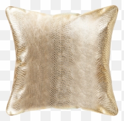 Pasargad Home Vicenza Gold Leather Pillow Chairish Png