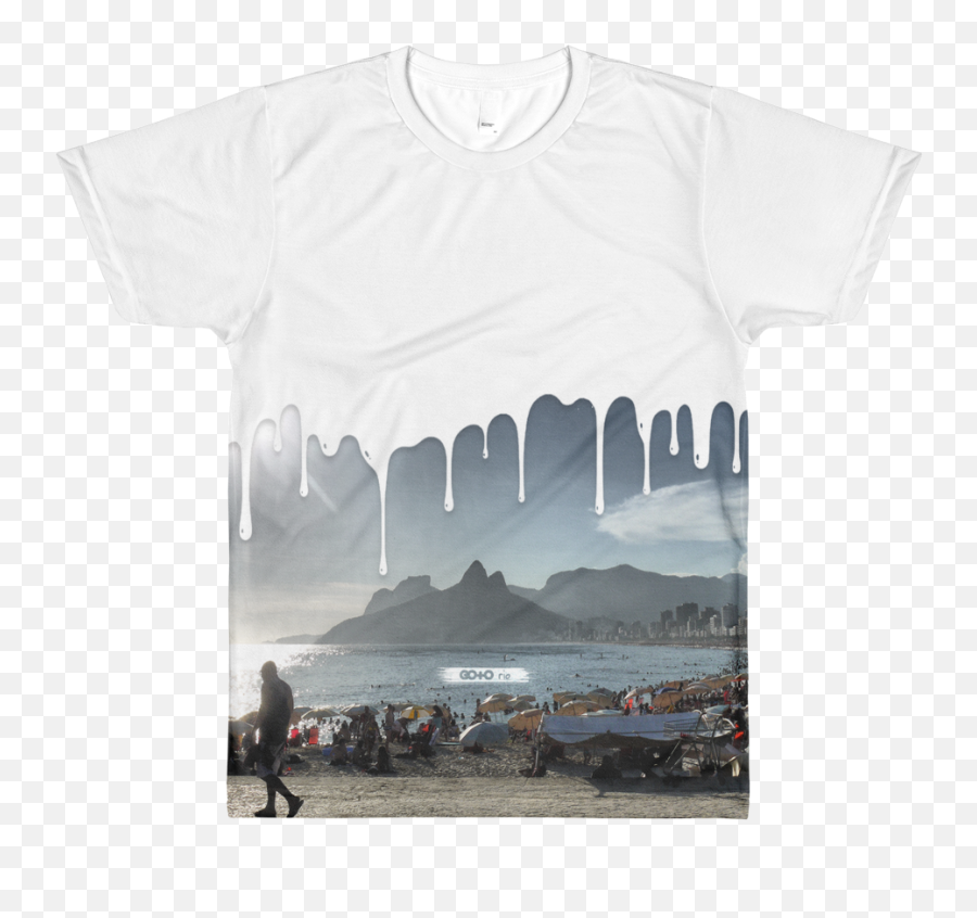 Download Hd Ipanema Beach White Paint Drip T - Shirt Paint Cityscape Png,Paint Drip Png