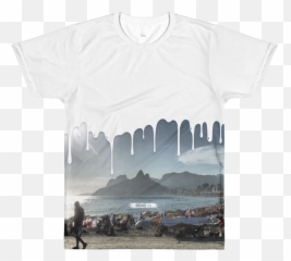 Download Hd Ipanema Beach White Paint Drip T - shirt Cityscape png