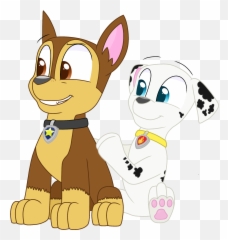 Marshall X Chase Paw Patrol Png - Paw Patrol Marshall And Chase,Paw Patrol Chase Png