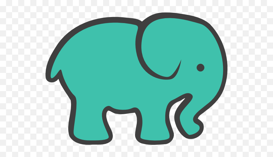 Download How To Set Use Teal Elephant Clipart - Full Size Elephant Drawing Png,Elephant Clipart Png