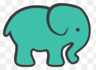 Download How To Set Use Teal Elephant Clipart - Full Size Elephant Drawing Png,Elephant Clipart Png