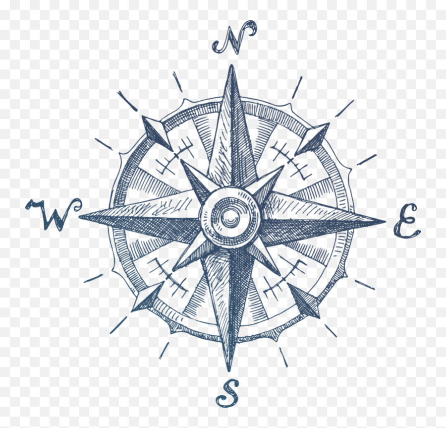 Download Map United Poster Compass - Tattoo Compass Drawing Png,Map Compass Png