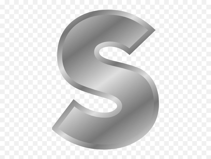Download Small - Transparent Silver Letters Png,Letter S Png