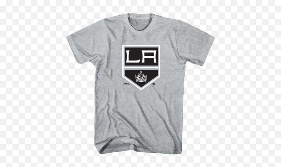 La Kings Shield Logo Screen Tee - Grey F Covid 19 Shirt Png,Sheild Logo