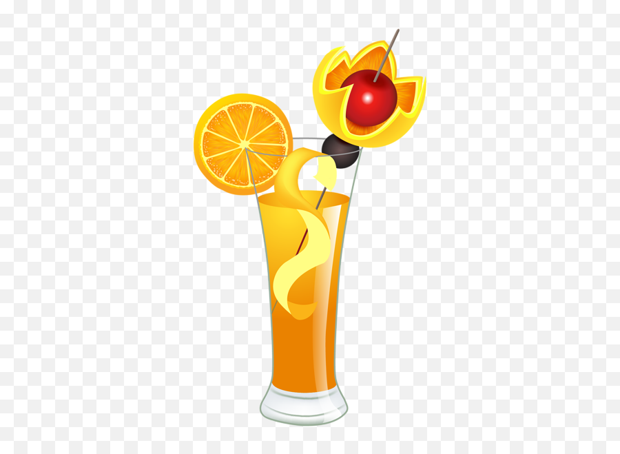 Orange Cocktail Png Clipart Picture - Beverages Clipart Png,Garnish Png