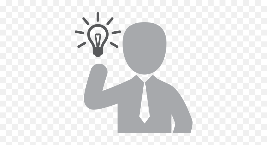 Solution Png - Thinking Icon No Background Full Size Png Light Bulb Idea Human,Thinking Icon Png