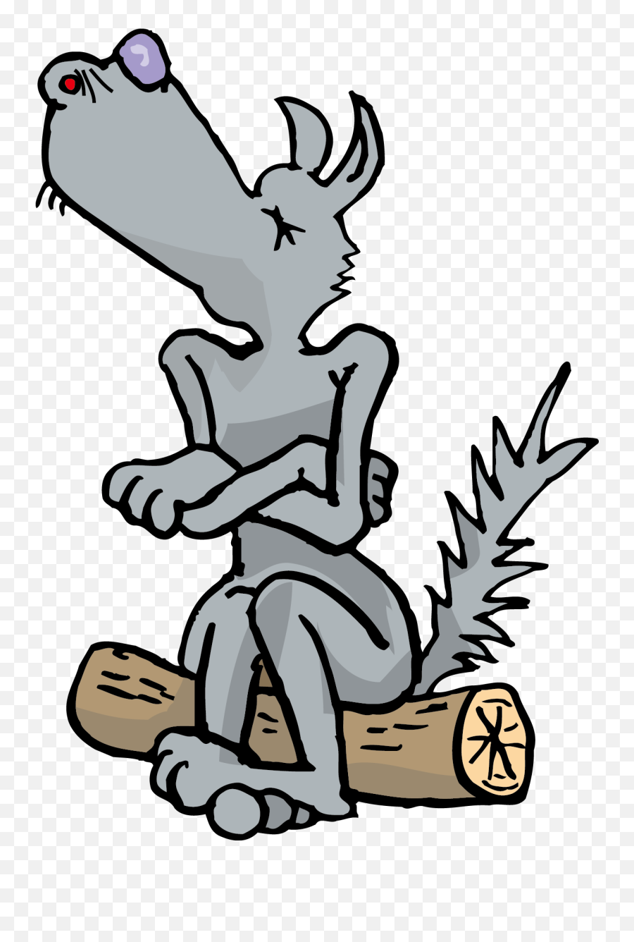 Big Bad Wolf Gray Animation Clip - Big Bad Wolf Png,Wolf Cartoon Png