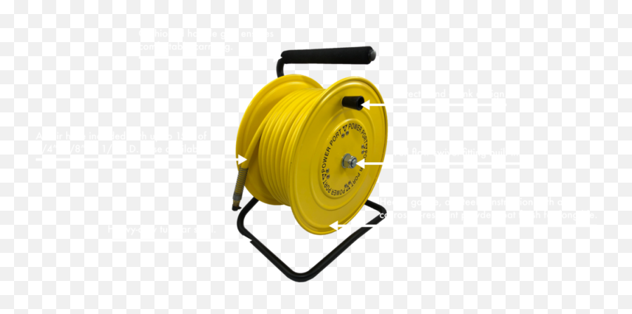 Heavy Duty Hose Reel Power Port - Garden Hose Storage Png,Hose Png