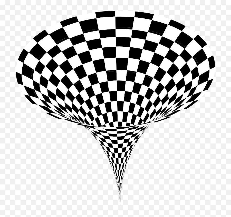 Png 3d Checkerboard Vortex - Hot Air Balloon Black And White Png,Vortex Png