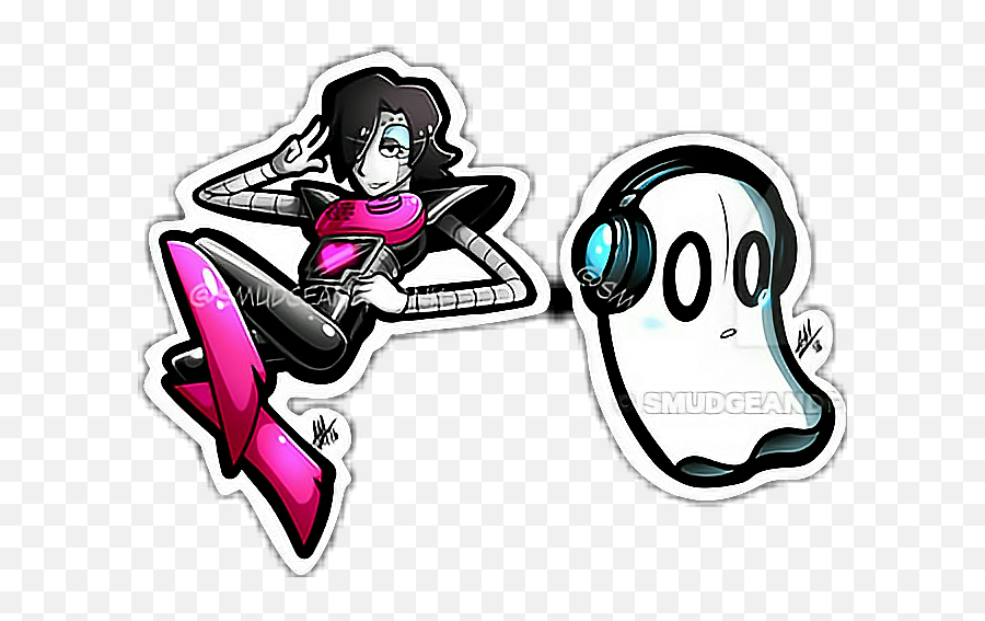 Download Hd Report Abuse - Undertale Transparent Png Image Napstablook And Mettaton 3d,Transparent Undertale