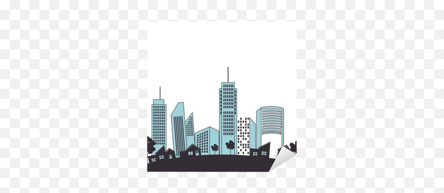 Great City Buildings Icon Vector Illustration Design Sticker U2022 Pixers - We Live To Change Commercial Png,Icon Metal Building