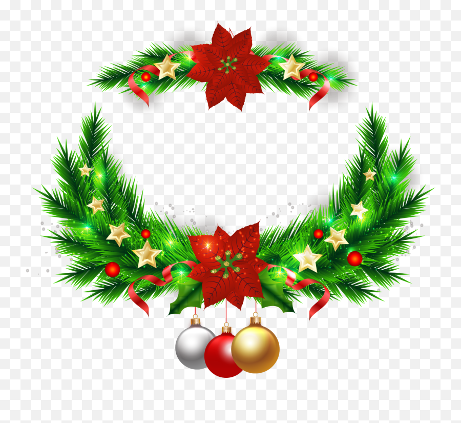 Holiday Wreath Vector - Christmas Wreath Vector Png,Christmas Vector Png