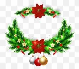 Holiday Wreath Vector - Christmas Png