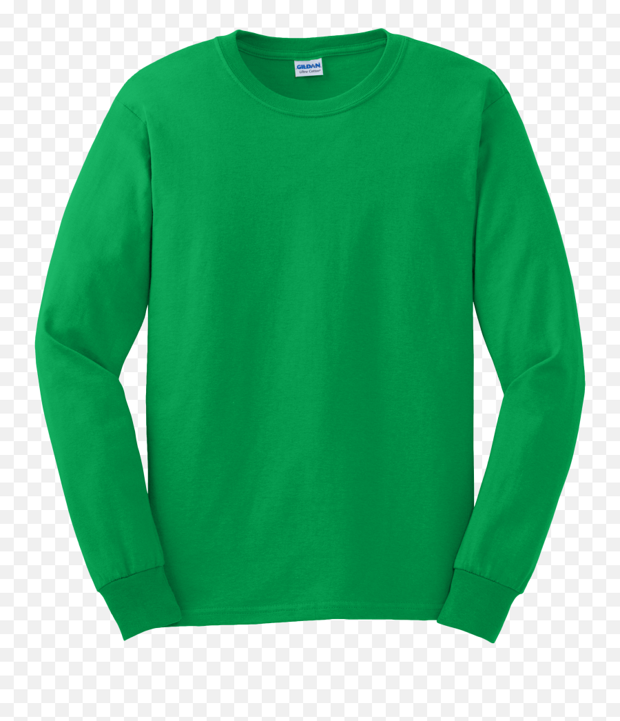 Gildan Long Sleeve T Shirt - Sweater Png,Green Shirt Png