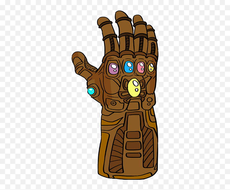 How To Draw The Infinity Gauntlet From Avengers - Really Draw The Infinity Gauntlet Step Png,Infinity Gauntlet Logo